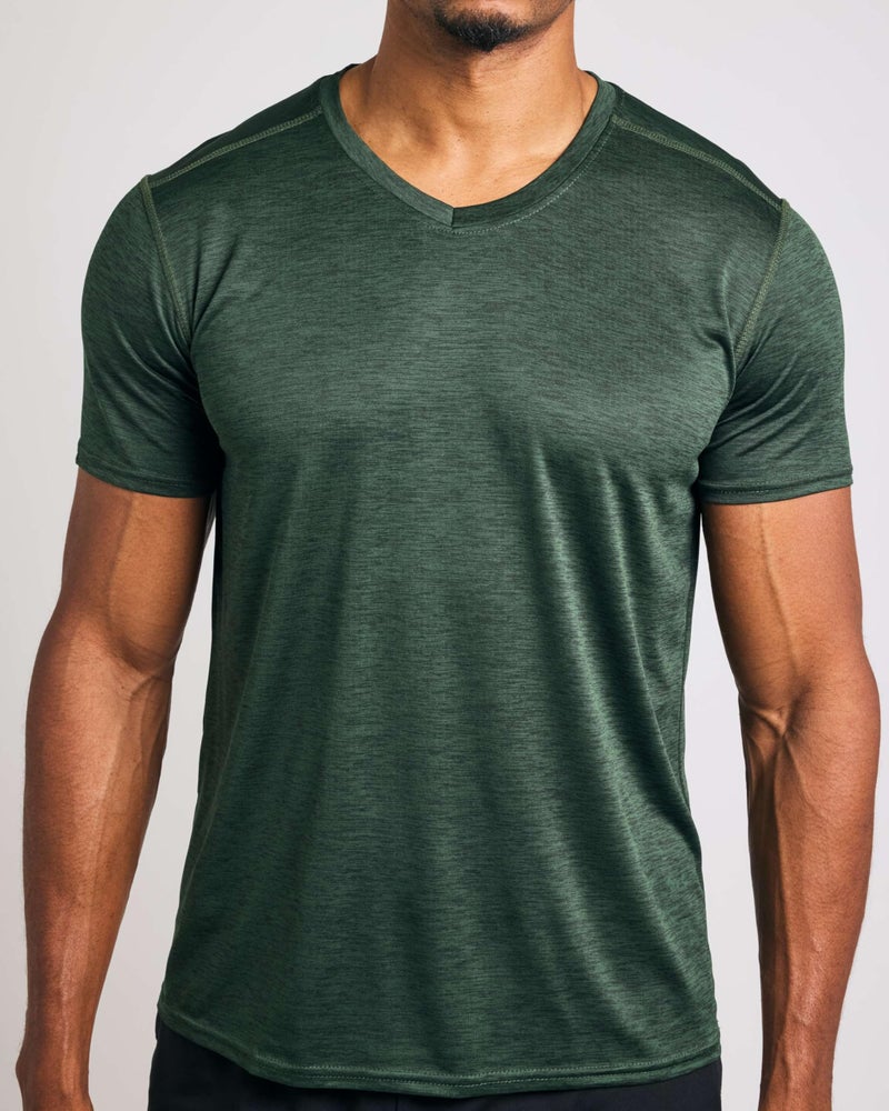 REALESSENTIALS Real Essentials 5 Pack: Menâ€™s V-Neck Dry-Fit Moisture Wicking Active Athletic Tech Performance T-Shirt Set 10, XXL, Pack of 5 - Image 4
